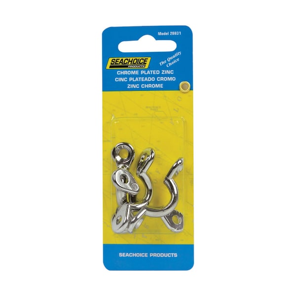 Seachoice Seachoice Chrome-Plated Zinc 1-7/8 in. L X 3/8 in. W Eye Straps 4 pk 28831 - main
